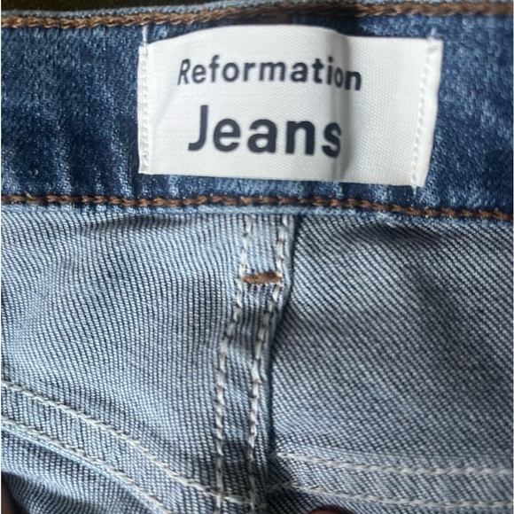 Reformation Jeans Harper High Rise Skinny Cropped - Syracuse Wash sz 26 - Picture 3 of 6